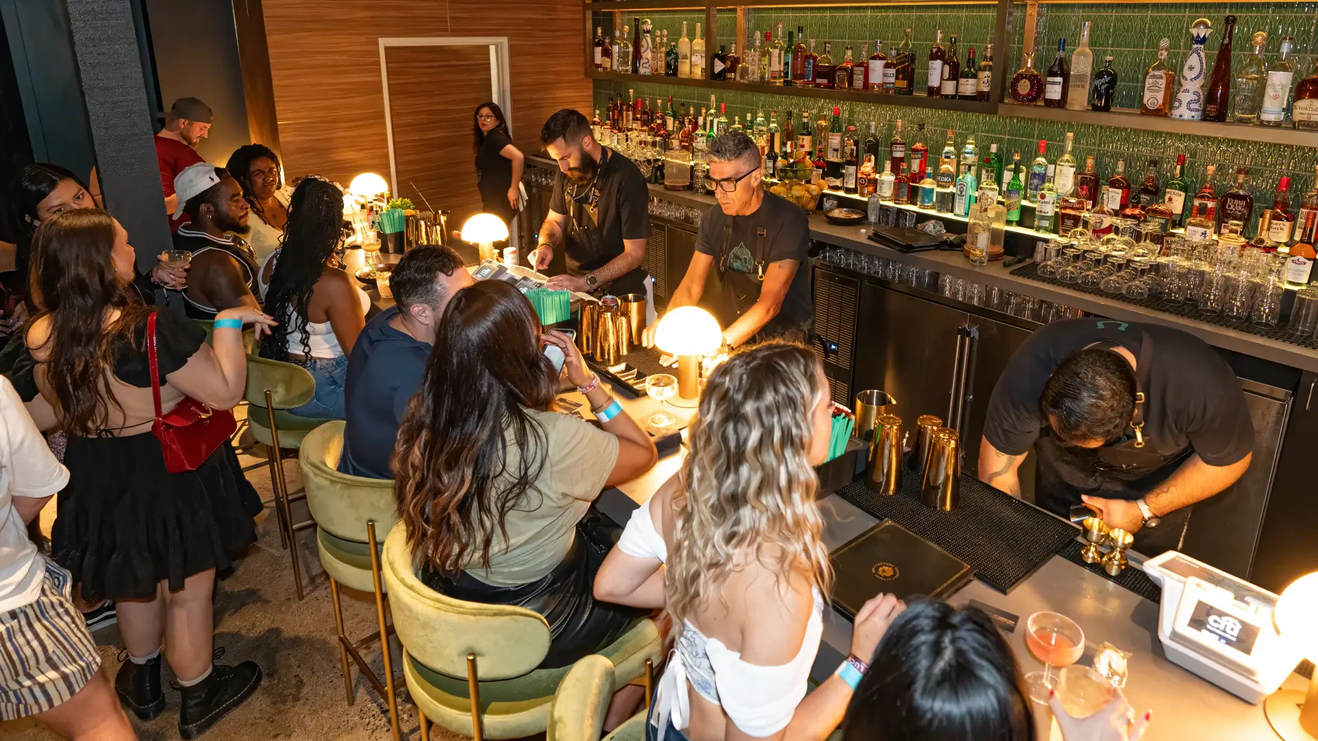 Good Luck Lounge bar serving guests