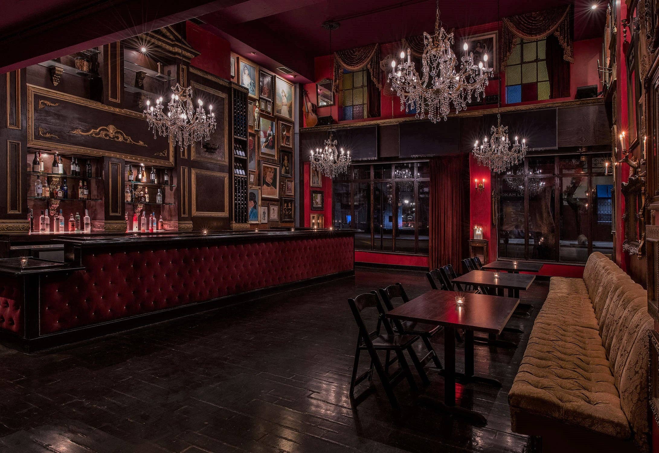 Main bar and restaurant on first floor at The Belasco.