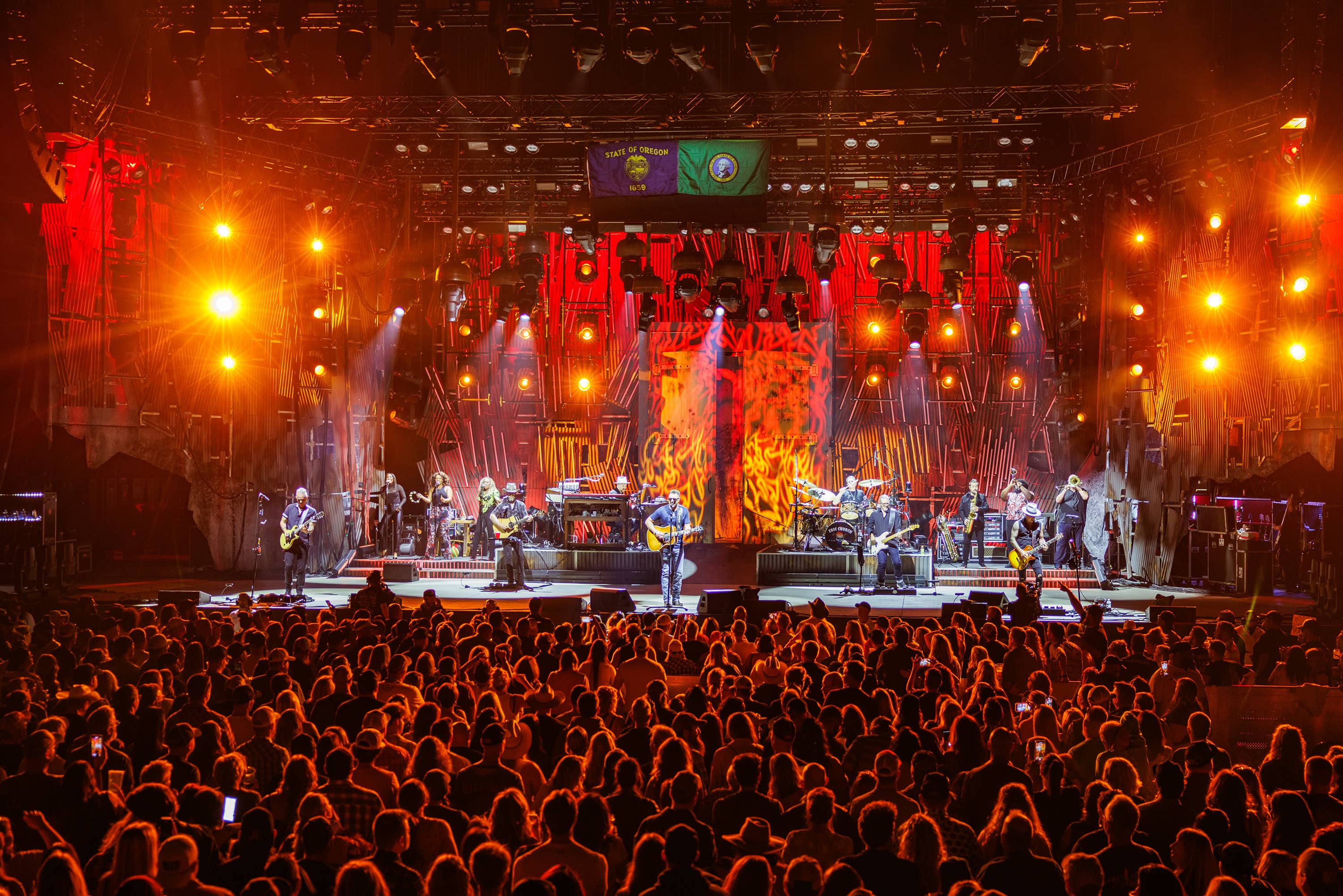 Eric Church performing at Cascades Amphitheater