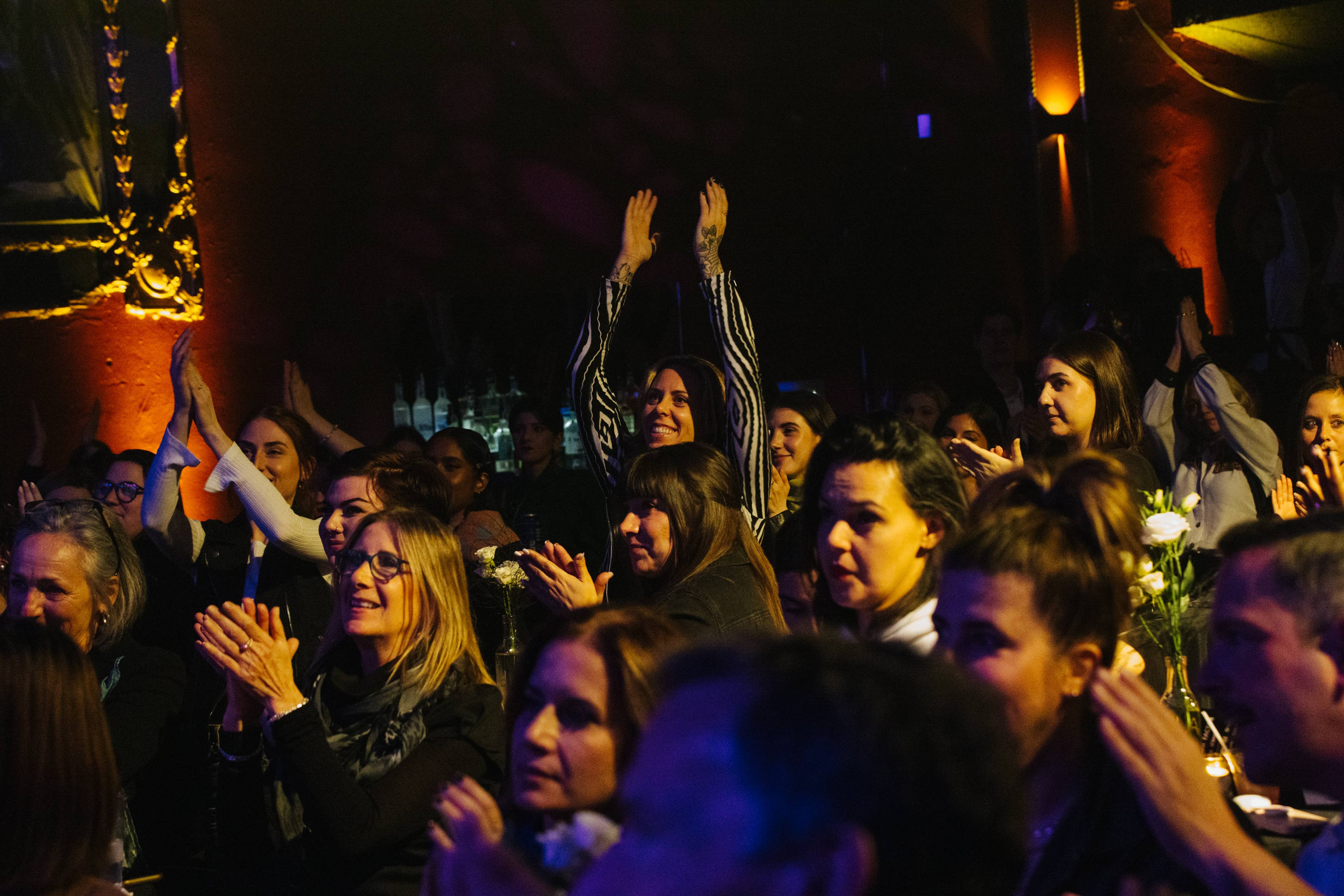 A crowd of people