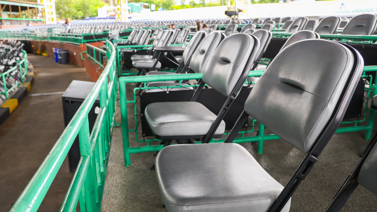 Empty leather seats 