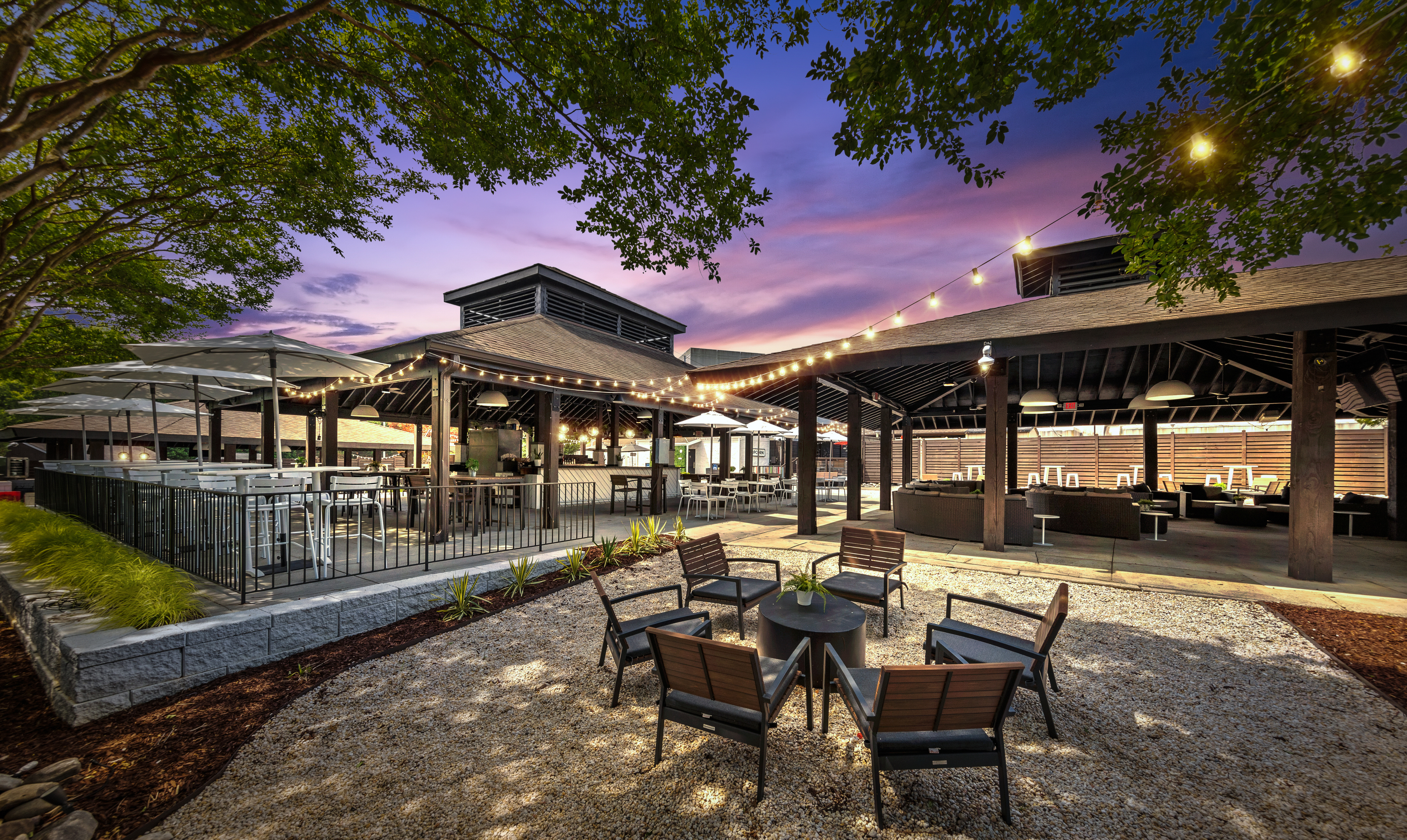 The outdoor VIP lounge at PNC Music Pavilion.