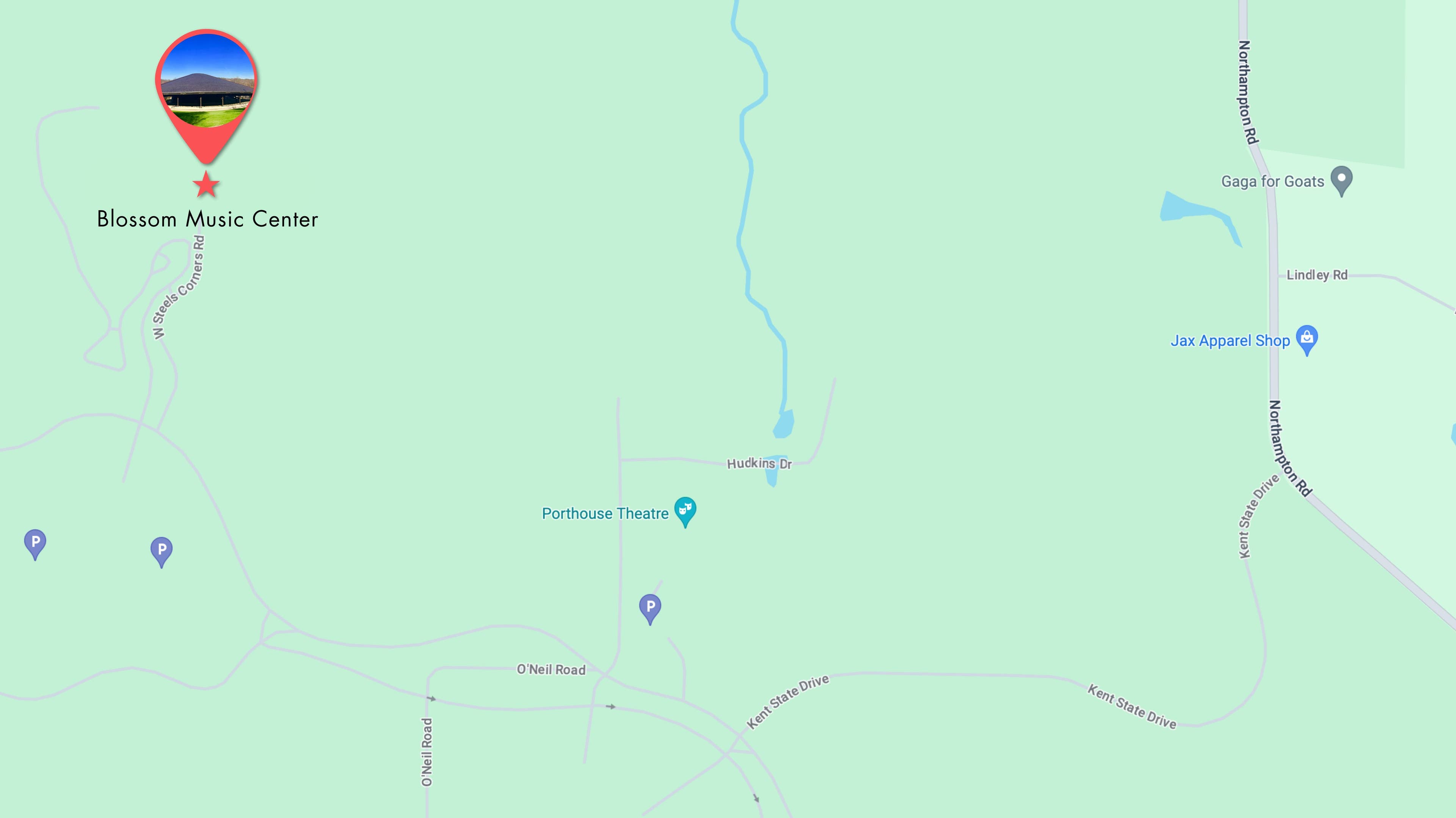 Map of Blossom Music Center