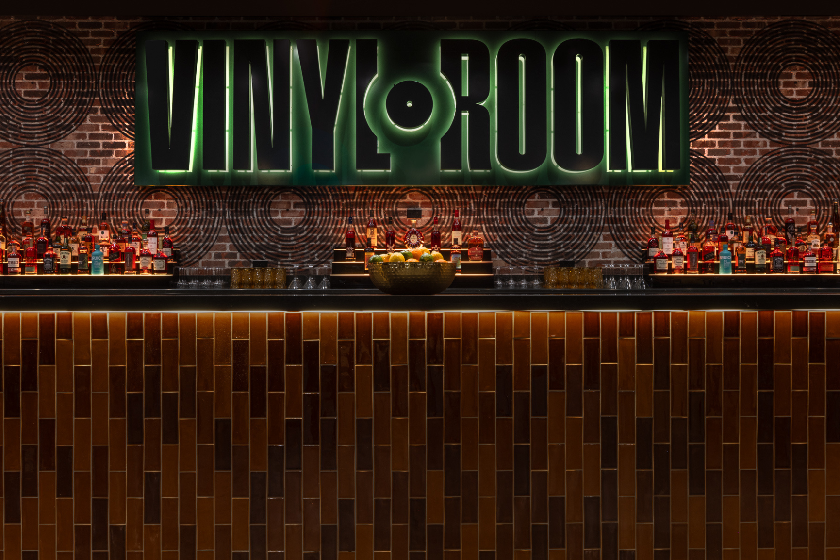Vip lounge with record displays