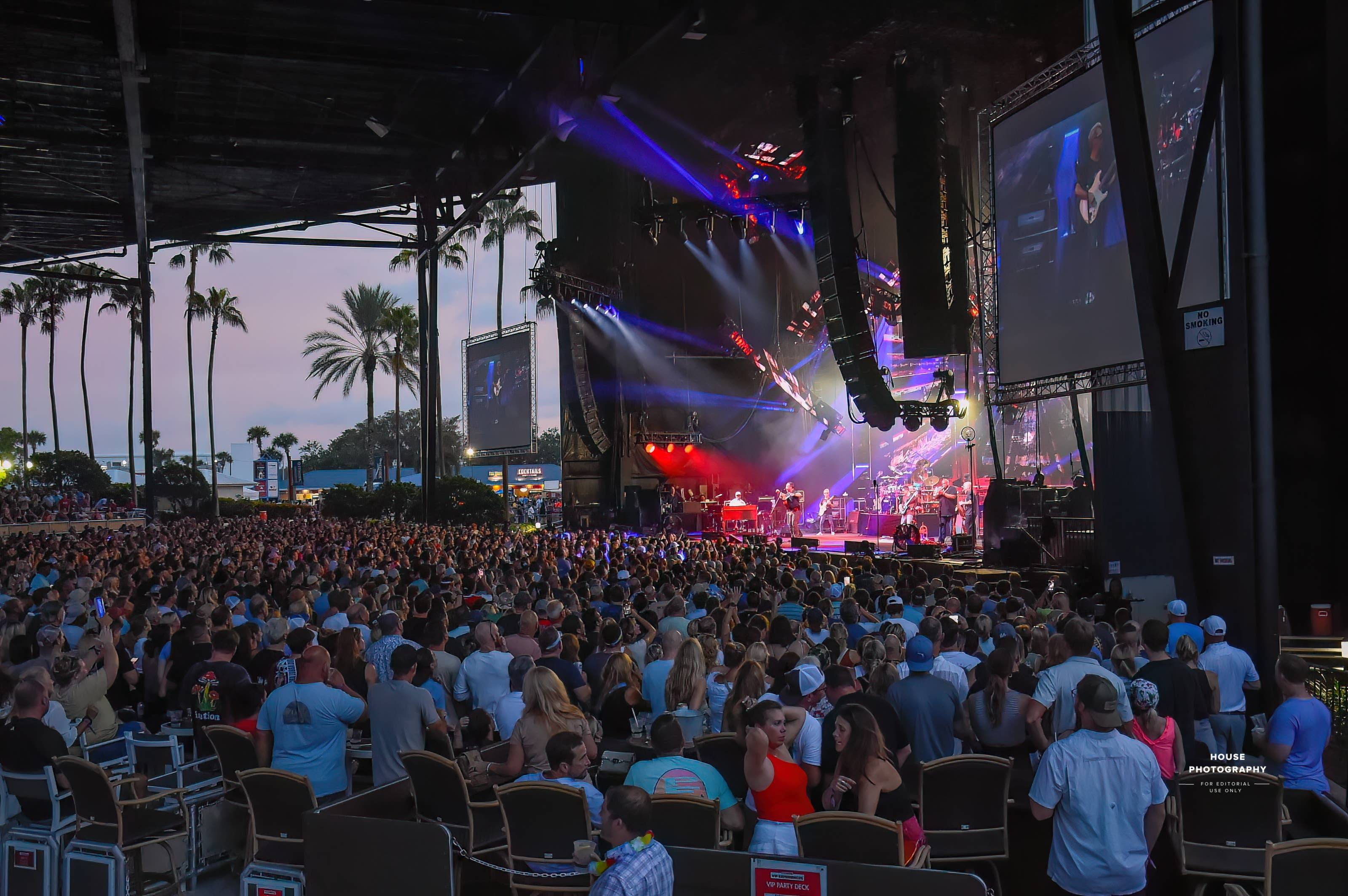 A side view of the stage at iThink Financial Amphitheatre