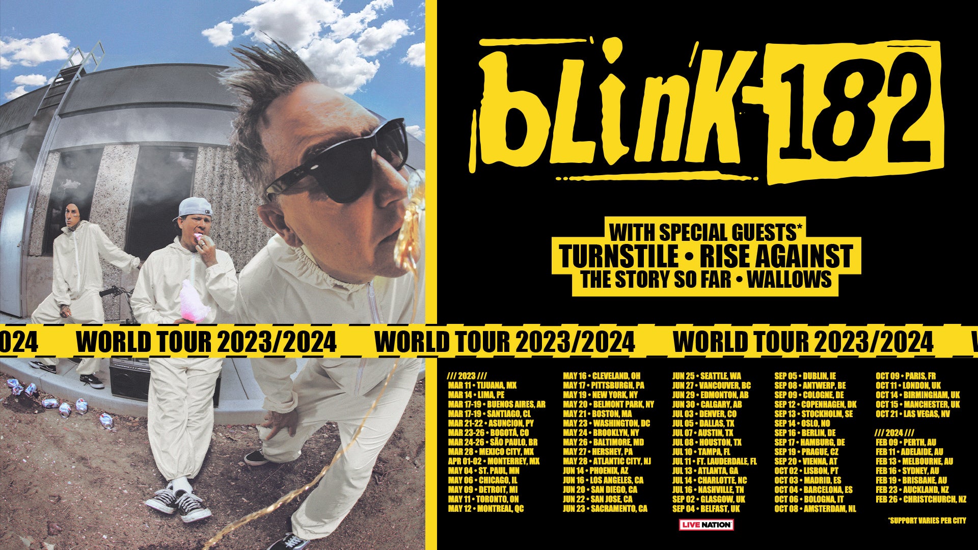 BLINK182 RETURNS FOR MASSIVE GLOBAL TOUR — Live Nation