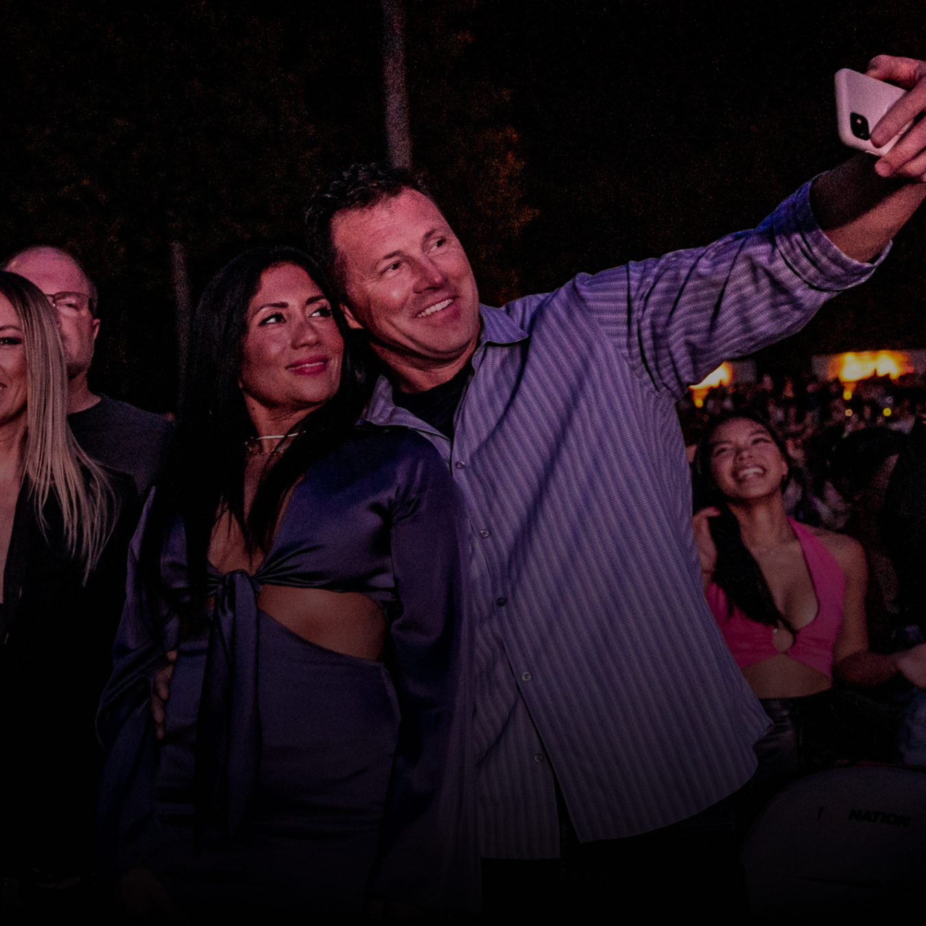 a couple taking a selfie 