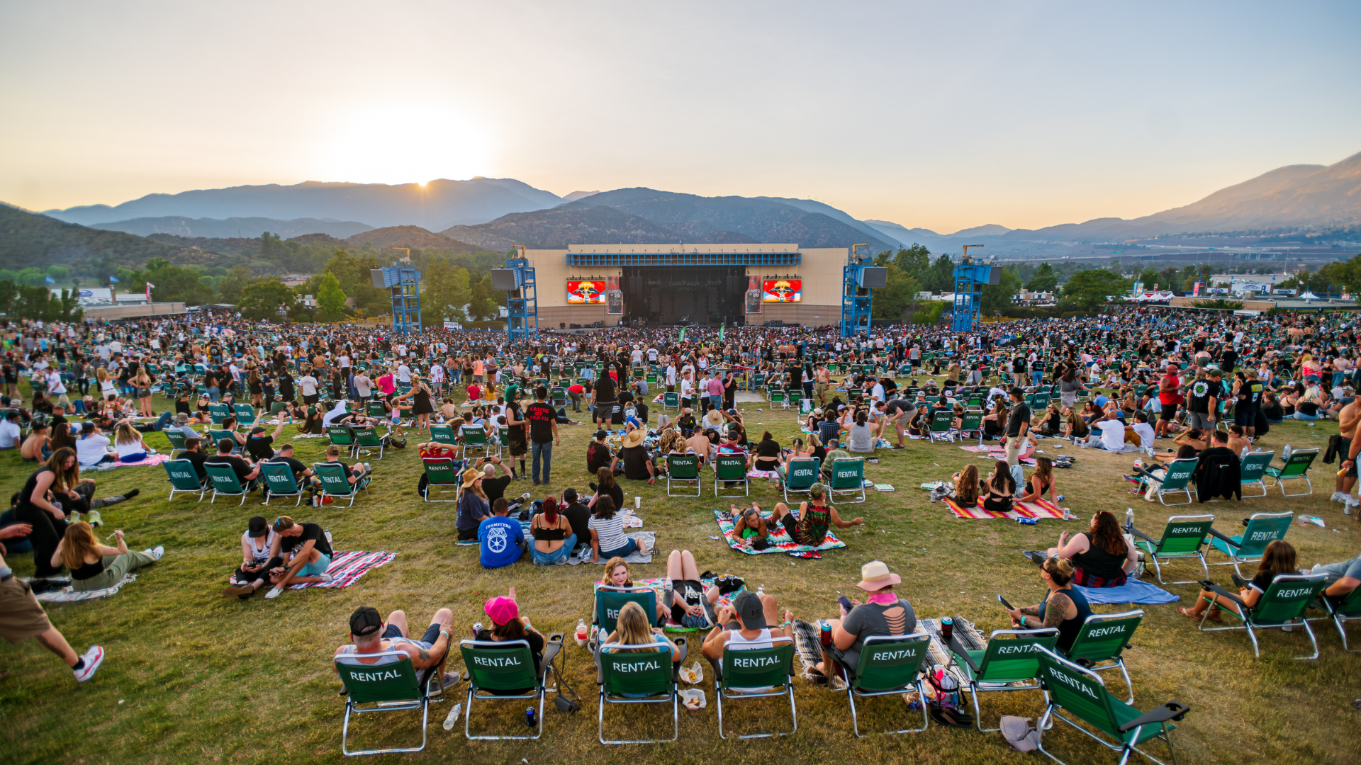 people vibing on the lawn