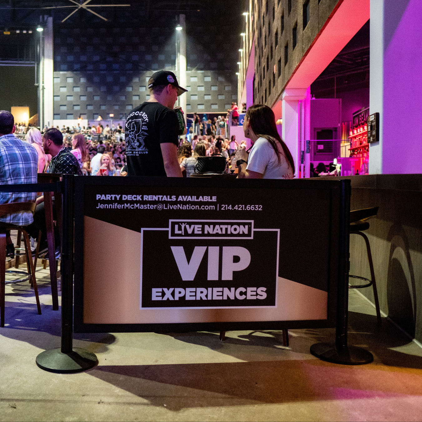 A booth that has the VIP Experience logo