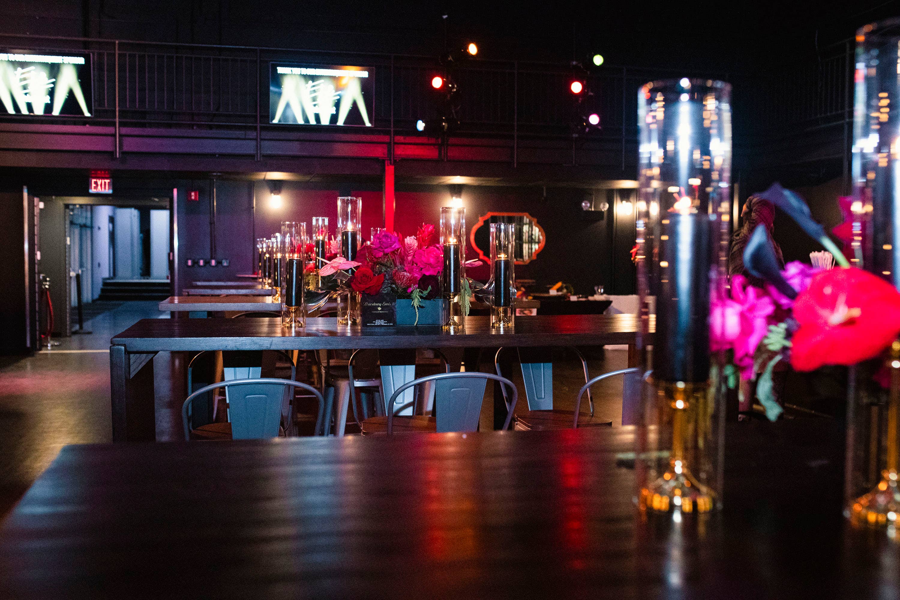 Image of tables inside the venue.