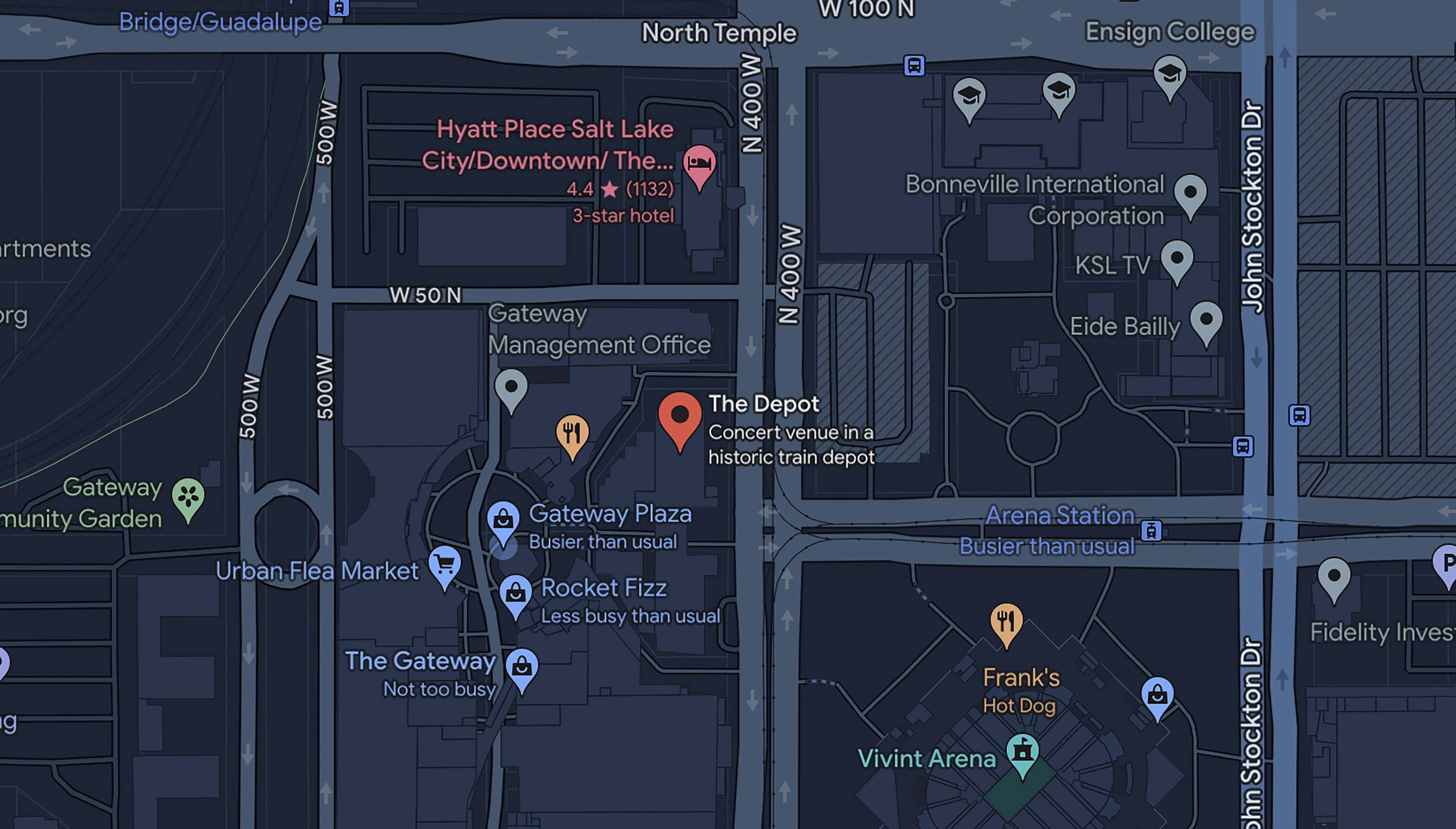 A map of how to get to The Depot