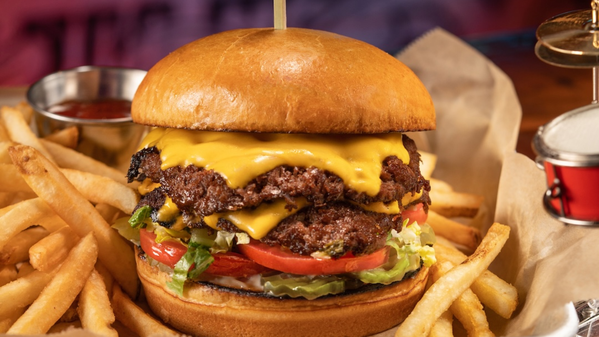 A burger from House of Blues