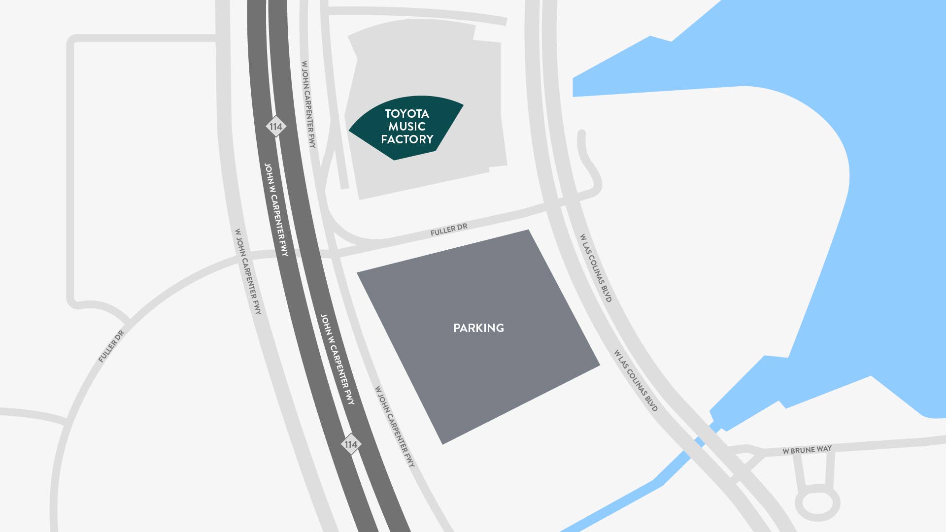 A parking map at the venue 