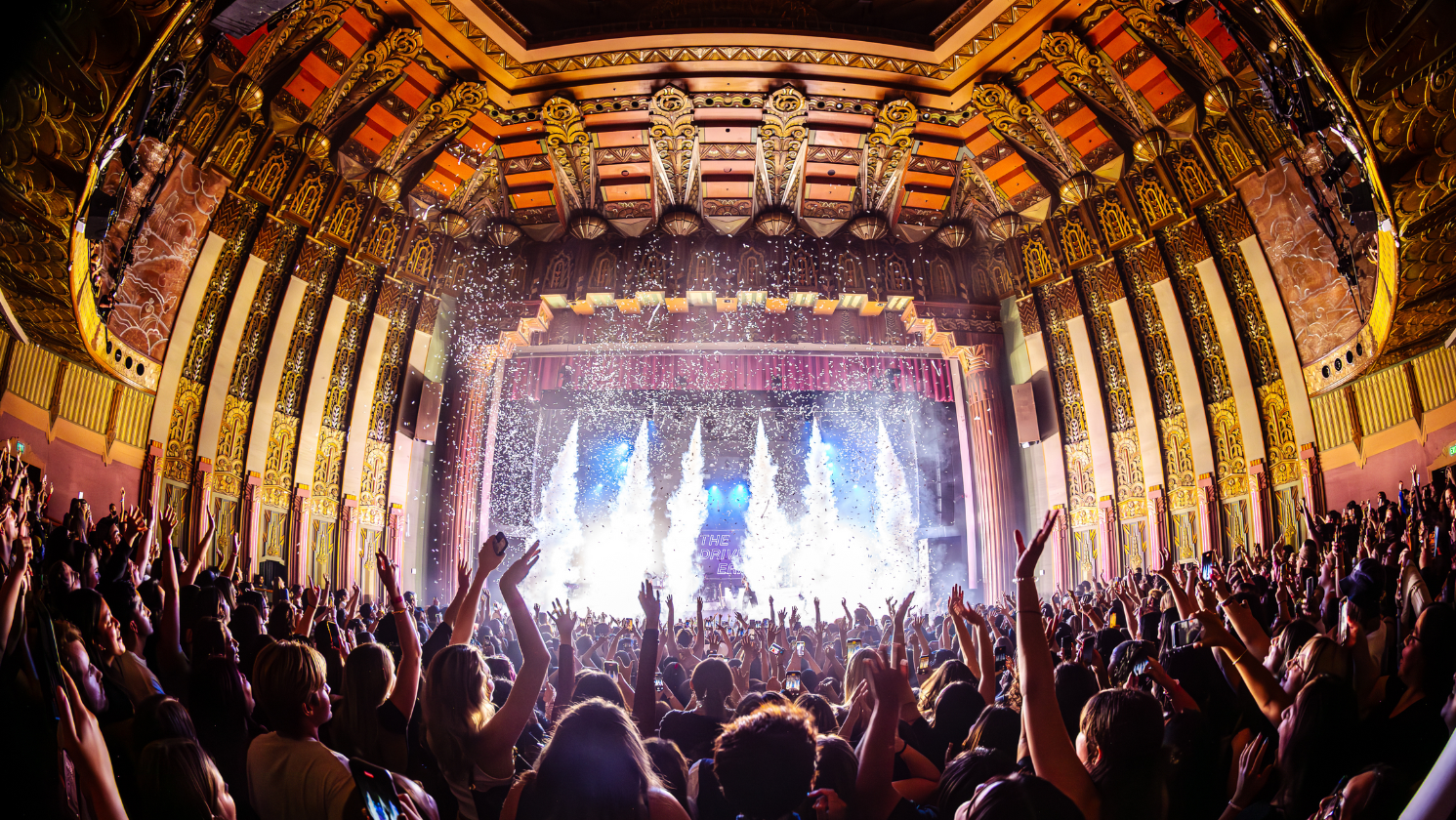 Concert audience enjoying a live performance inside The Wiltern
