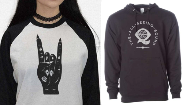 A shirt and sweatshirt with the Marquis Denver logos