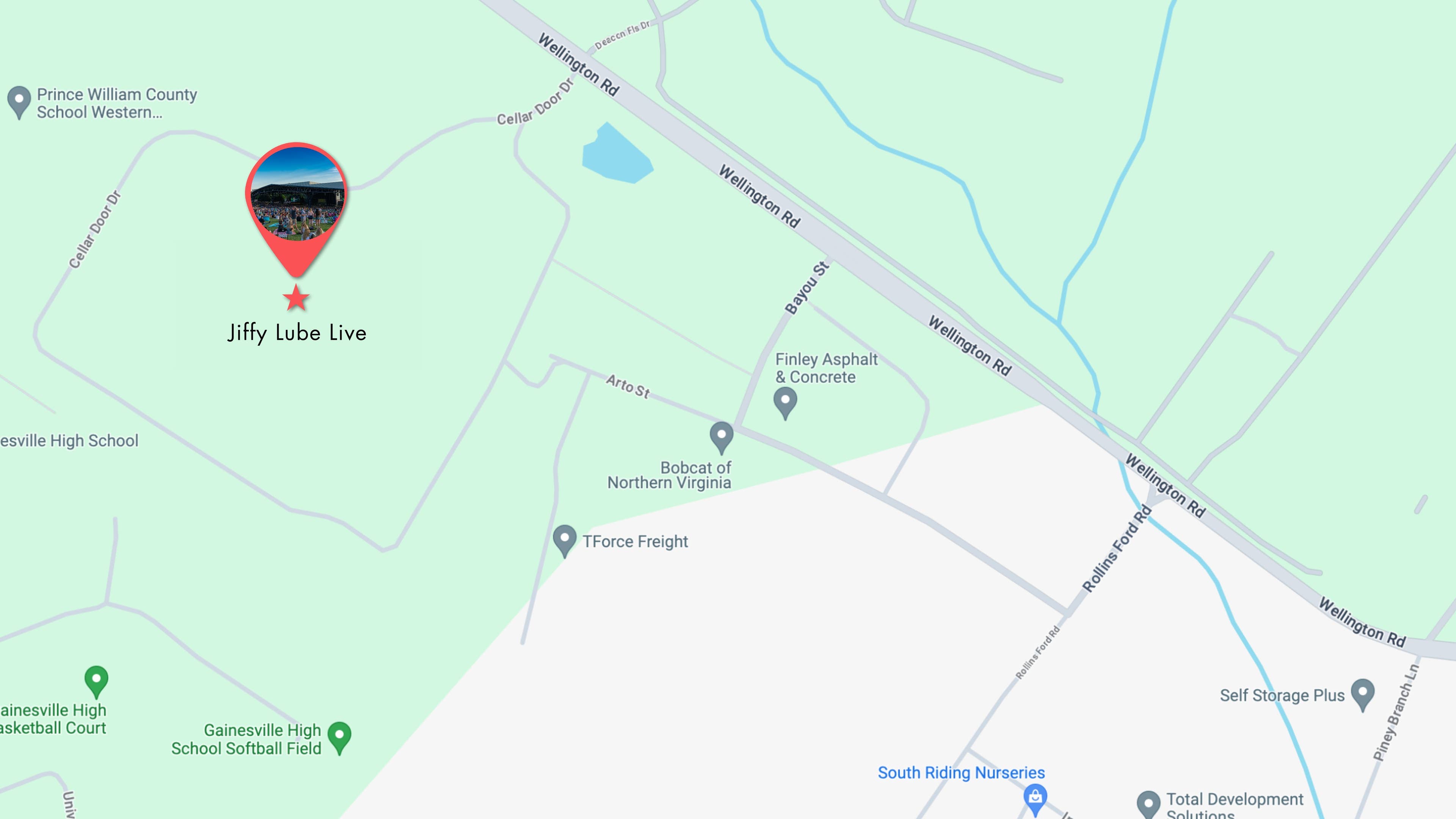 Map screenshot pinpointing the location of the venue.