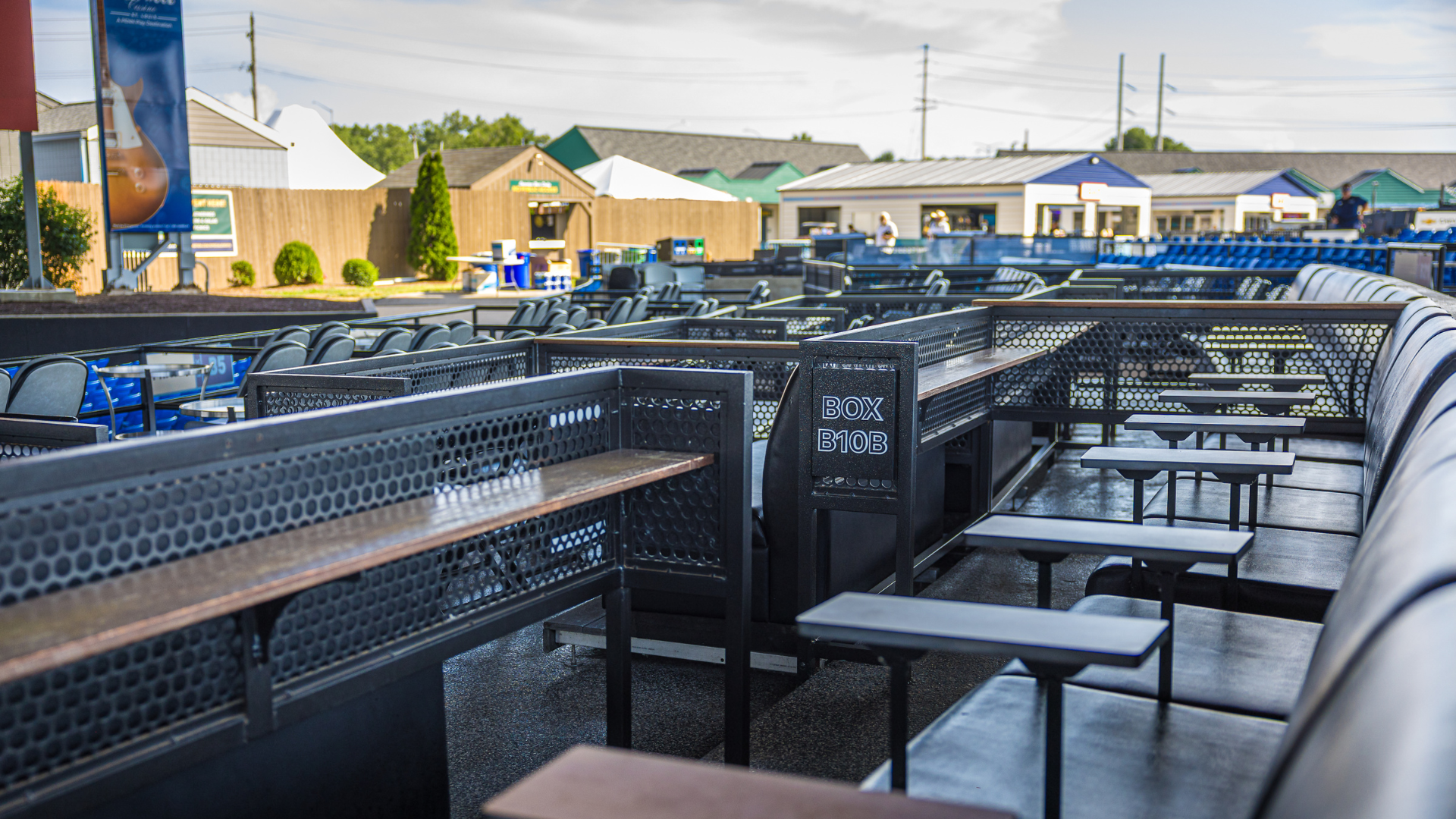 Photo of the Premium Seating area with it empty.
Live Nation presents Chris Stapleton at Hollywood Casino Amphitheater in St. Louis, Missouri on July 11, 2025. (Photo by Alive Coverage for Live Nation)