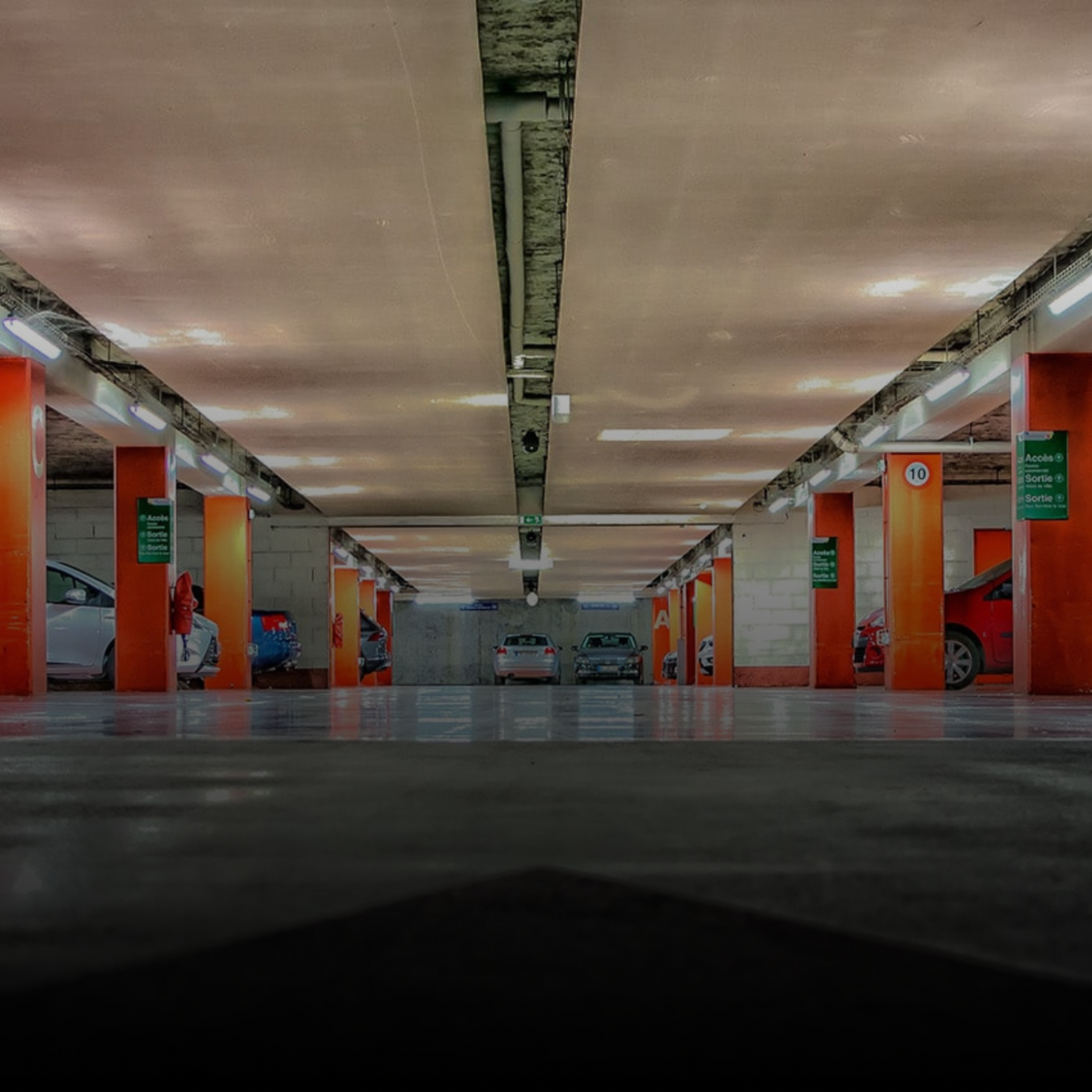 The parking garage near Everwise Amphitheater. 