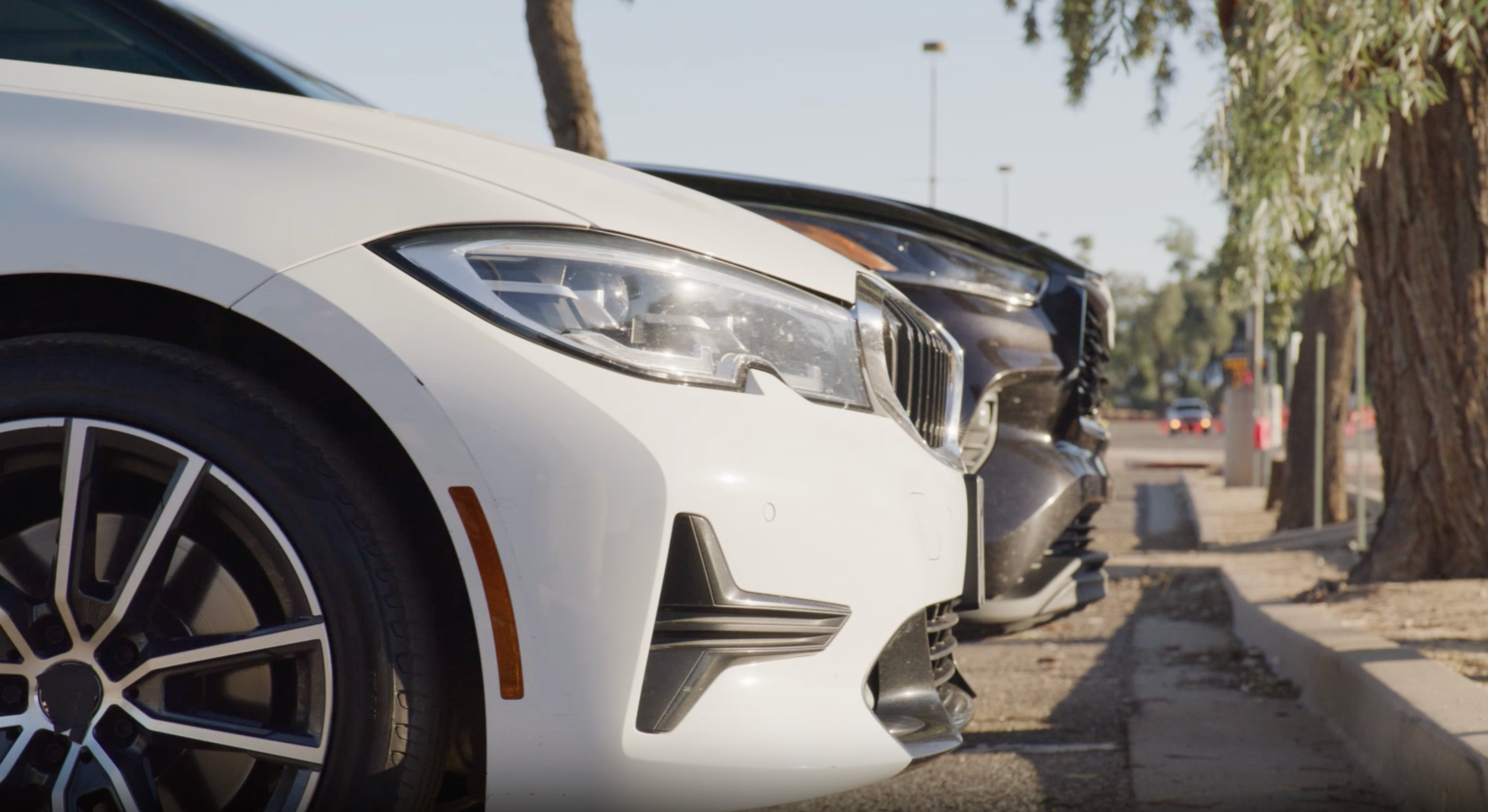 White Car parked