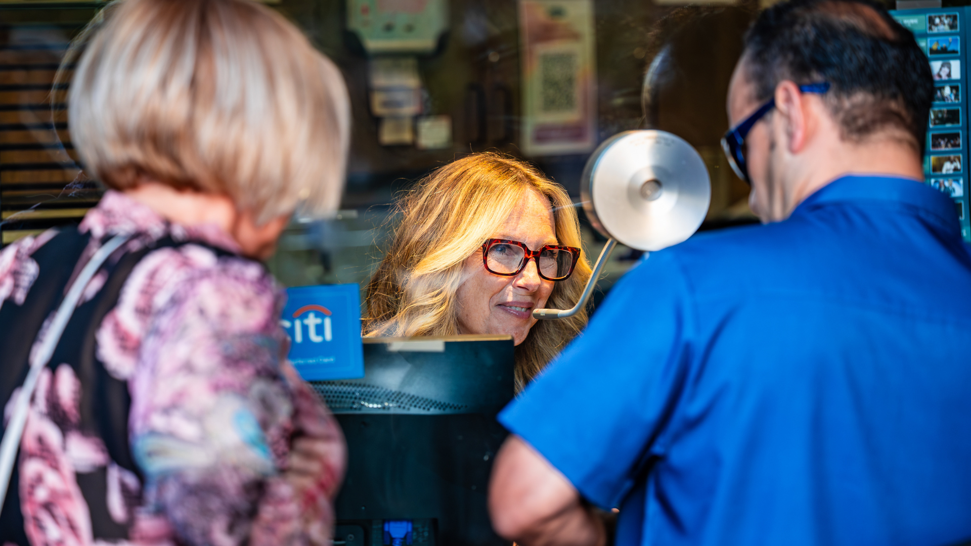 box office assisting customers
