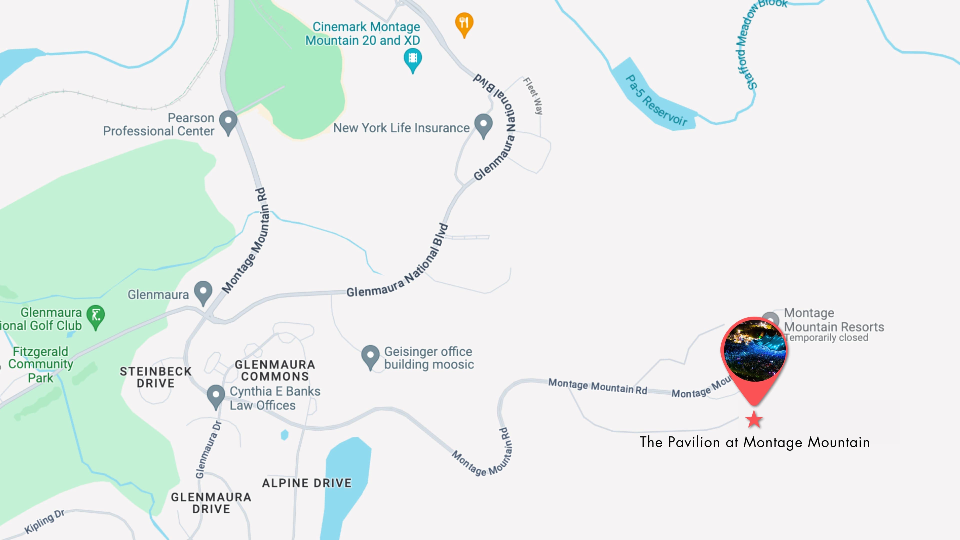 Digital map of our location in Moosic.
