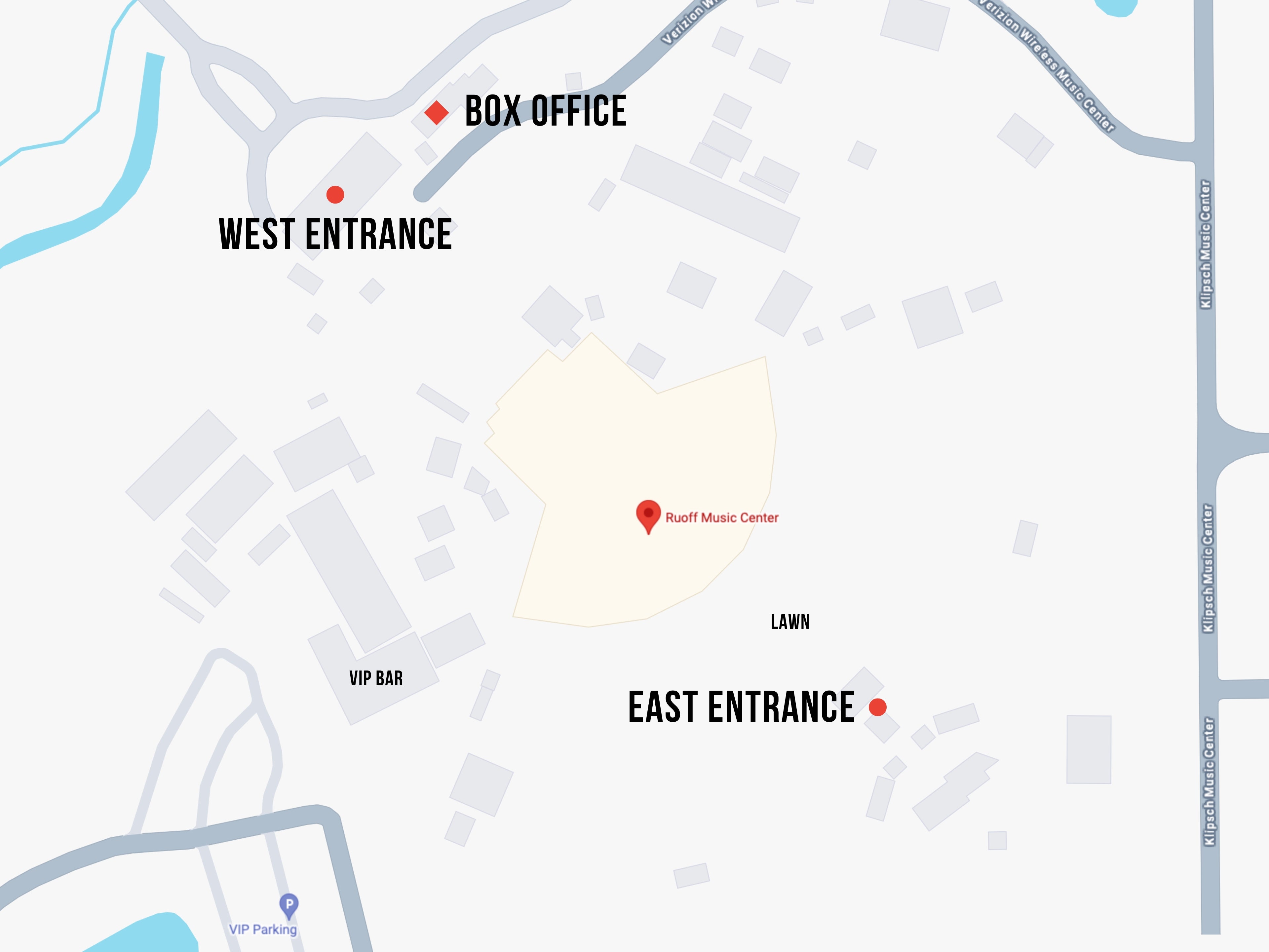 Ruoff Music Center Premier Parking Map 83 - eroonn5