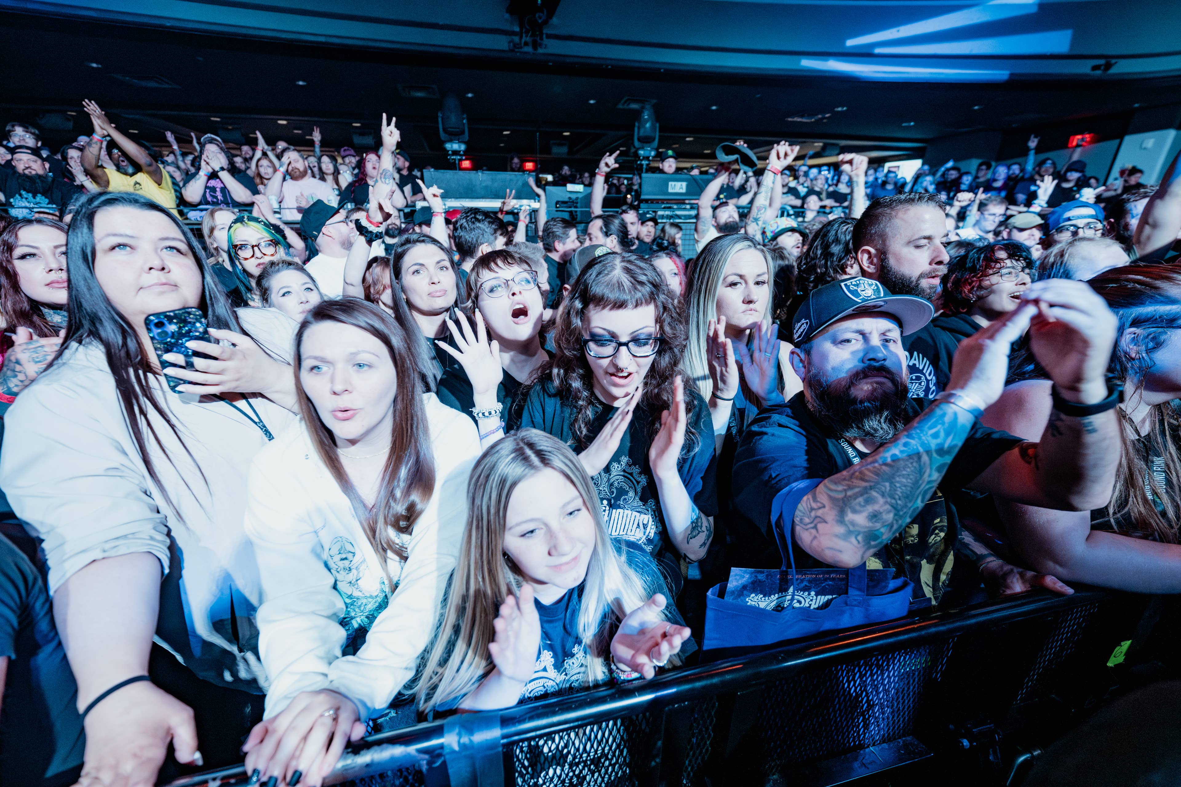 Crowd cheering and clapping